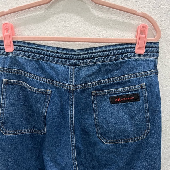 Anne Klein drawstring denim wide-leg jeans - Picture 2 of 8